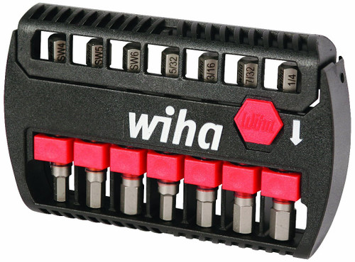 Wiha 76894 embout de puissance à impact terminateur copain hex pouce/métrique ensemble de 7 pièces