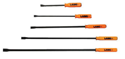 Close-up of the Curved Pry Bar with Strike Cap from Lang Tools
