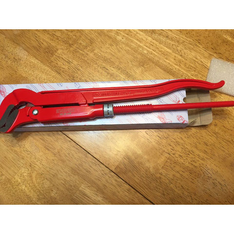 Knipex Pipe Wrench S-Type, Red Powder-Coated, 17-Inch (8330015)