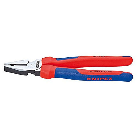Knipex 0202225 High Leverage Combination Pliers With Multi-Component Grips 9 In
