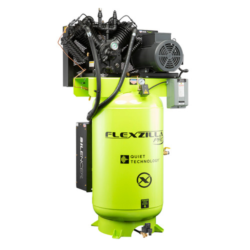Flexzilla FXS10V120V1 Air Compressor w/ Silencer, 10 HP, 120 Gal