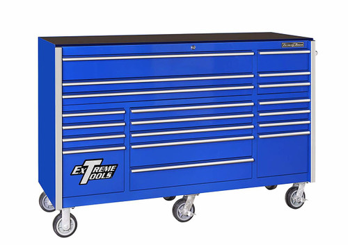خزانة أسطوانية ذات 19 درجًا من سلسلة RX مقاس 72 بوصة rx722519rcbl Extreme Tools - أزرق
