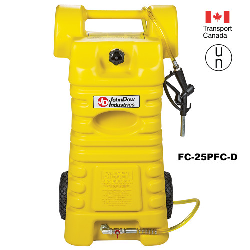 John Dow 25-Gallon Diesel Poly Fuel Cart with Gravity Flow System (FC-25PFC-D)
