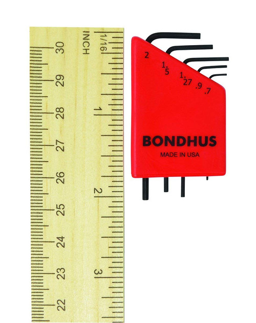 Bondhus 5ピース .71-2mm ショートヘックスエンド Lレンチ w/PG (35392