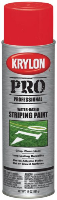 Krylon 5918 Water-Based Athletic Field Striping Paint - Red, 17 oz