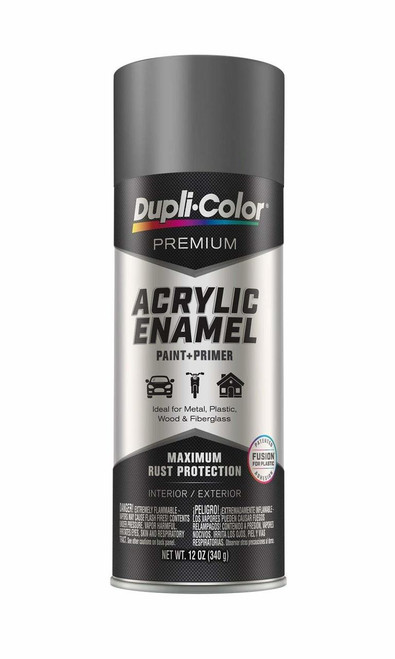 Duplicolor PAE103 Premium Acrylic Enamel Spray Paint - Medium Gray, 12 oz