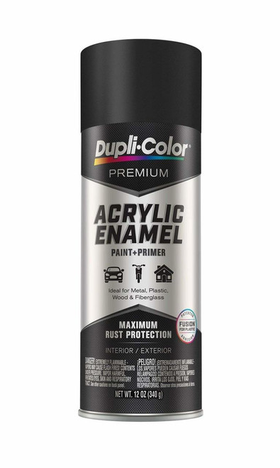 Duplicolor PAE116 Premium Acrylic Enamel Spray Paint Black Stainless Steel, 12oz