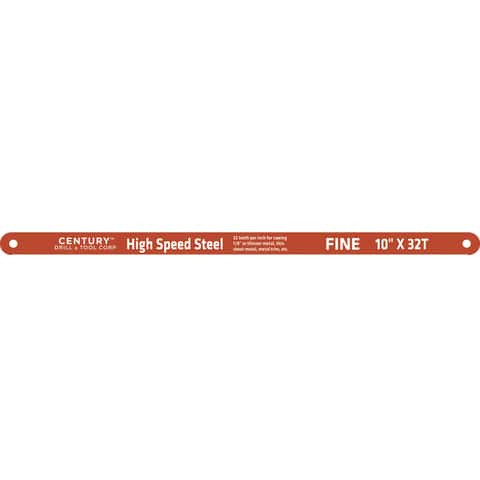 Century Drill High Speed Steel Hacksaw Blade 10 Inch, 32 teeth/in (04327)