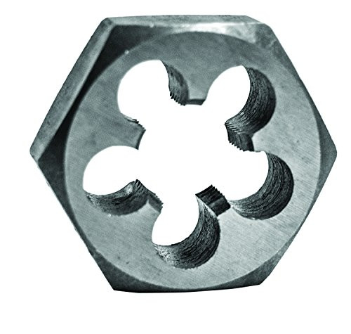 Century Drill 98212 Troquel hexagonal fraccional de acero con alto contenido de carbono, 9/16-18 nf
