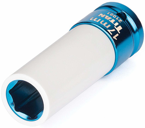 Titan Tools Non-Marring Deep Lug Nut Socket 1/2" Drive 17mm (21091)