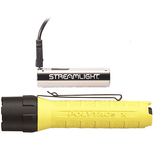 Streamlight 88614 PolyTac X 600 Lumen Dual Fuel Tactical -valo USB-akulla