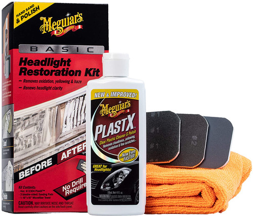 Meguiars G2960 Basic Headlight Restoration Kit Plastic Cleaner & Polish Kit