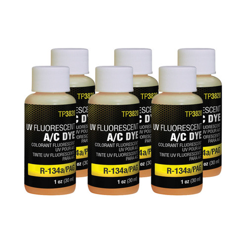 Tracerline TP3820-1P6 R-134a/PAG Oil 1 oz, 6 Bottles, Services 24 Vehicles