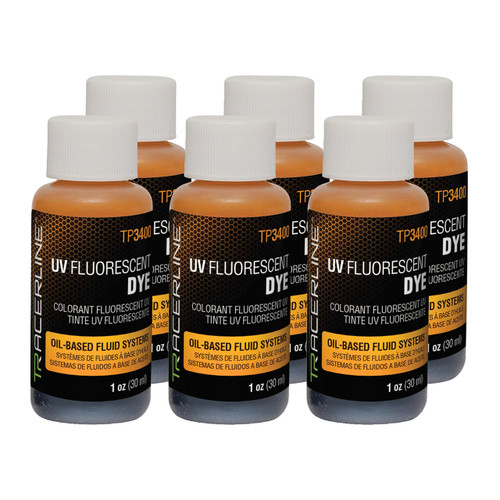 Tracerline 6pcs 1oz UV Fluorescent Dye (TP3400-1P6) | JB Tools