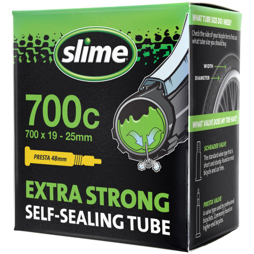 Slime Extra Strong Self-Sealing Bicycle Tube 700 x 19-25mm Presta (30085)