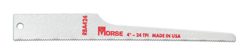 M.K. Morse RBA424T05 24TPI Bi-metal Air Saw Reciprocating Blade, 4-Inch, 5-Pack