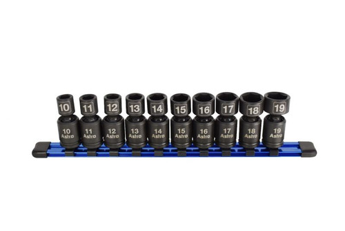 Astro Pneumatic 19ピース 3/8インチ ナノインパクトソケットセット