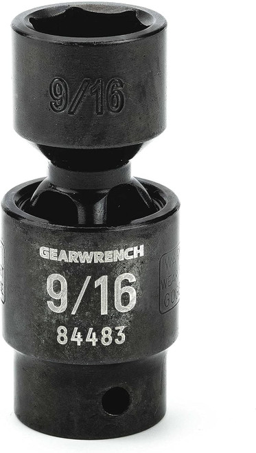 Gearwrench 3/8" Dr 6 Pt Pinless Universal Socket 9/16" (84483)