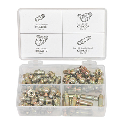 K Tool 00023 Grease Fitting Kit (SAE)- 60 Piece