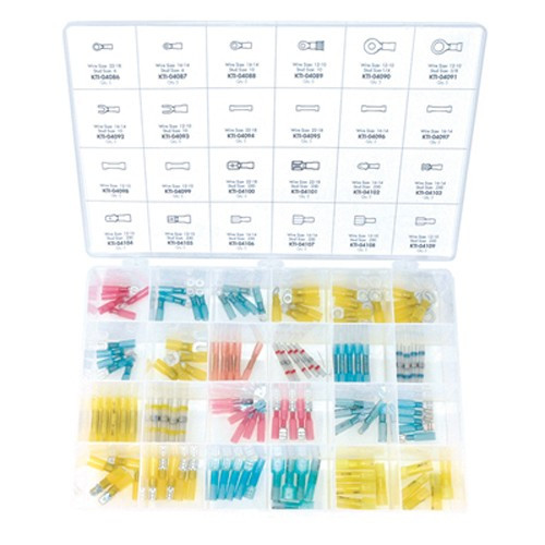 K Tool 00038 Shrink Tube Solderless Terminal Kit- 120 Piece