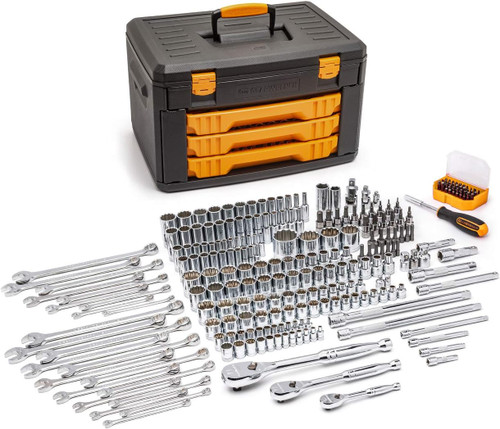Gearwrench 80972 Juego de herramientas con accionamiento de 243 piezas, 12 puntas, 1/4", 3/8", 1/2"
