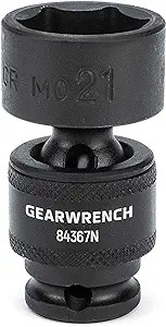Gearwrench 3/8" Dr 6 Pt 21mm Universal Impact Socket (84367N)