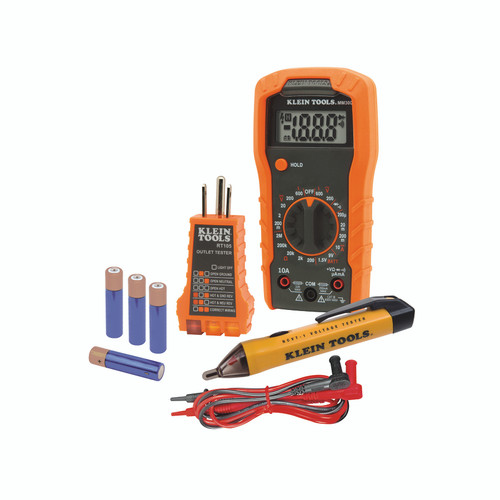 Kit de teste elétrico Klein Tools 69149 com multímetro, testador de tensão sem contato