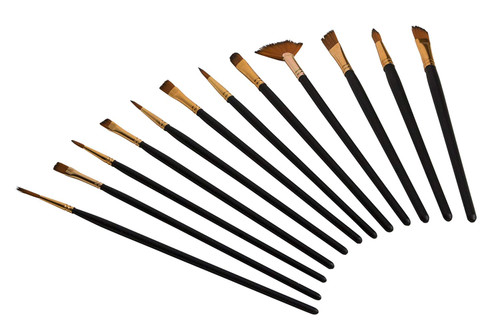 Performance Tool W228 12 Pcs Detail/Touchup Brush Kit, 1 Pack