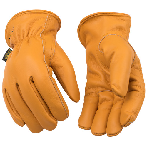 Kinco 81HK-M Lined Grain Buffalo Leather Ranch and Work Gloves, Medium