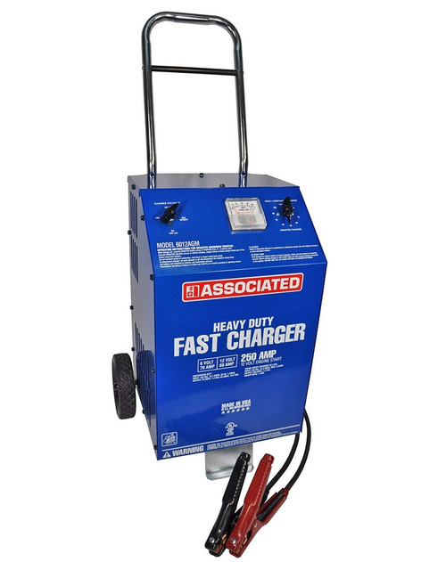 Associated 6012AGM 6/12 Volt Battery Charger, 70/60/30 Amp, Agm, 250Amp Cranking