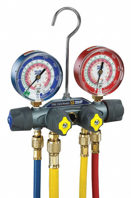 Yellow Jacket 49967 Titan 4 Valve Test and Charging Manifold