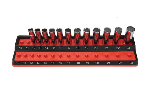 Mechanics Time Saver Red 1/2" Met Peg Frict Socket Holder (PSH50M-RED)