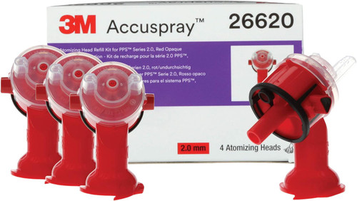 3M 26620 Accuspray Atomizing Head Refill Pack for PPS Series 2.0, 2.0 mm, 4/pack