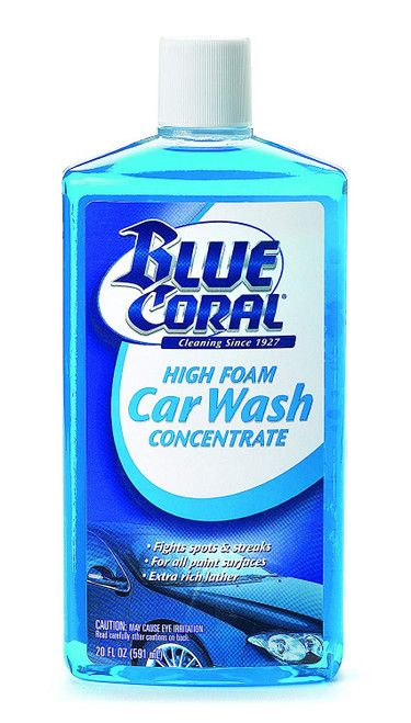 Blue Coral 220064 High Foam Car Wash Concentrate, 20 oz.