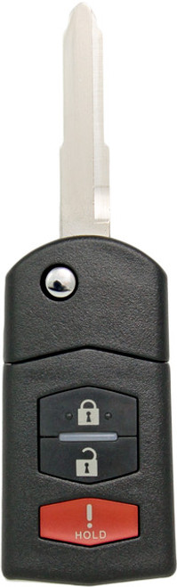 Ilco flip-maz-3b1 llave de coche con hoja plegable, llave de 3 botones para mazda