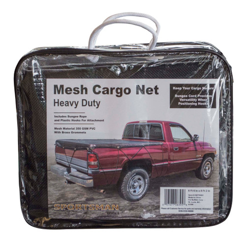Sportsman Series CNET6682 Heavy Duty Mesh Truck Bed Cargo Net Cover 6.5" x 8.2"