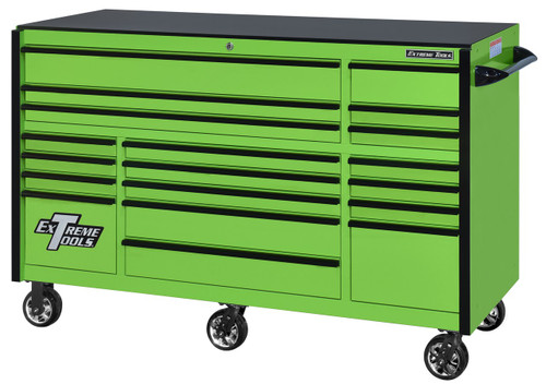 Extreme Green 72x30" 19-Drawer Roller Cabinet (RX723019RCGNBK-250)