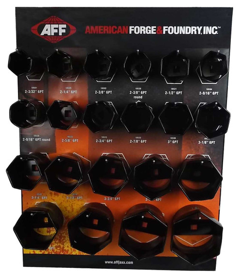 American Forge & Foundry 6pt Axle Nut Socket Display (18560P)