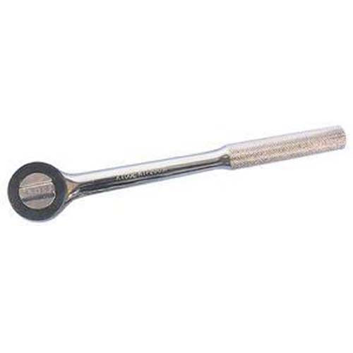 K Tool 23091 Round Head Ratchet, 1/2" Drive, Reversible, Push Button Release, 9-7/8" Long