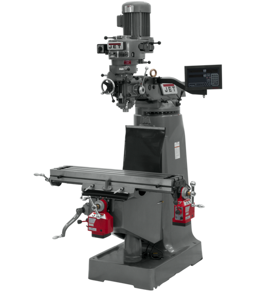 Jet JTM-1 Mill w/ C80 2-Axis DRO and XY Powerfeed Installed (691189)