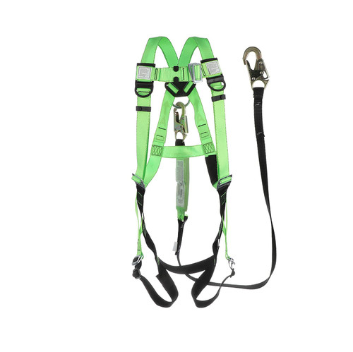 PeakWorks V8252356 Safety Harness Fall Protection Lanyard Kit, Green