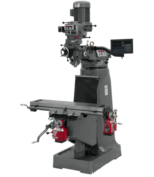 Jet JTM-2 Mill 3-Axis Newall DP700 DRO X & Y-Axis Powerfeeds (691199)