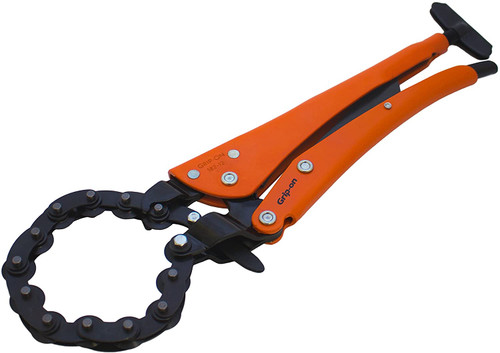 Grip-On GR18212 12-Inch Chain Pipe Cutter Locking Pliers in Orange Epoxy