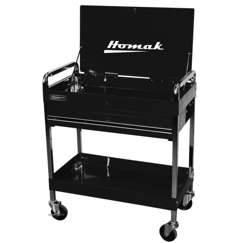 Homak BK05500190 32-Inch Professional 1 Drawer Service Cart, Black