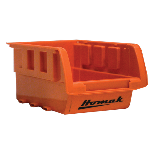 Homak HA01010643 Single Plastic Individual Bin, Small, Orange - Tool Storage