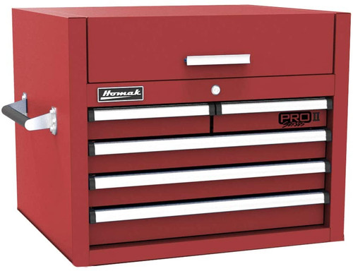 Homak PRO II Series 27" 5-Drawer Top Chest, Red (RD02027052)