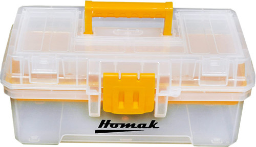 Homak HA01086175 6-1/4-Inch x 8-Inch Plastic Tool Storage Box, Short