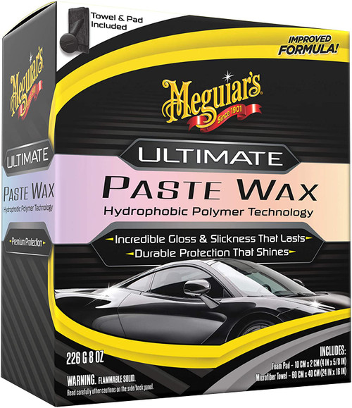 Meguiars G210608 Ultimate Paste Wax Lilin Sintetis Tahan Lama Mudah Digunakan, 8 ons