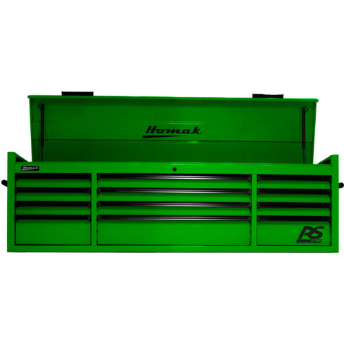 Homak LG02072120 Cofre superior RS PRO 12 Dr, 72 pulgadas, Verde lima