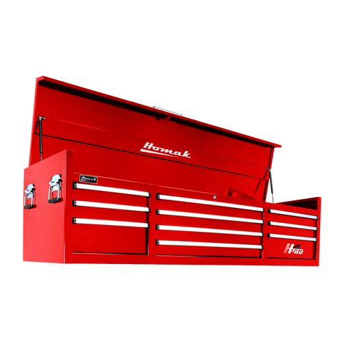 Homak rd02010720 series Gabinete rodante de 72 pulgadas y 21 cajones, rojo